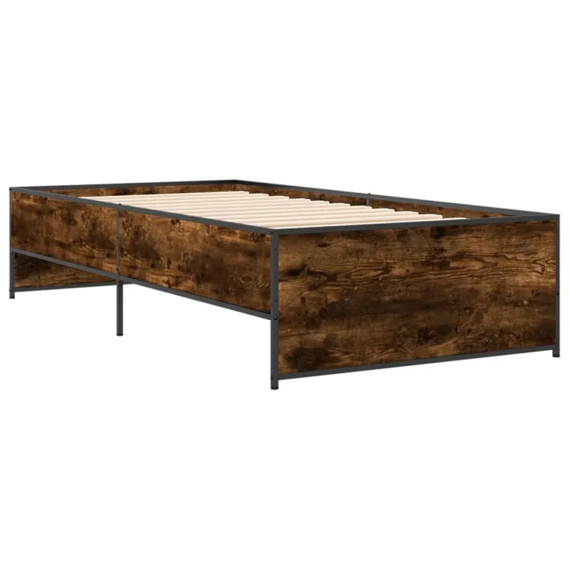 Lovos rėmas, dūminio ąžuolo, 100x200cm, mediena ir metalas