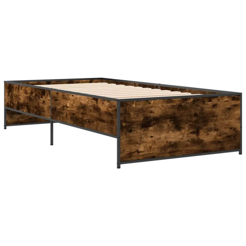Lovos rėmas, dūminio ąžuolo, 90x200cm, mediena ir metalas
