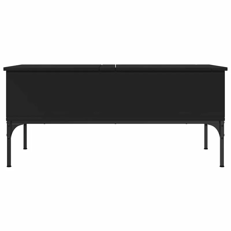 Kavos staliukas, juodas, 100x50x45cm, apdirbta mediena/metalas