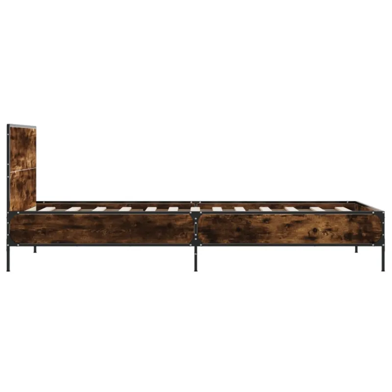 Lovos rėmas, dūminio ąžuolo, 90x200cm, mediena ir metalas