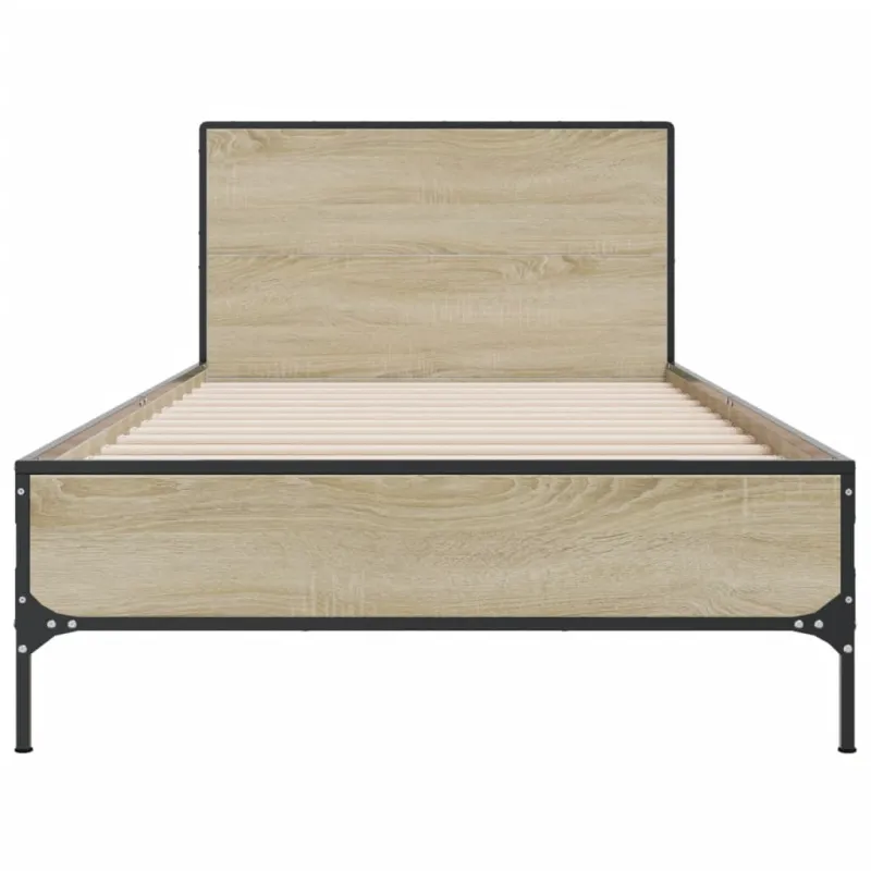 Lovos rėmas, ąžuolo, 75x190cm, apdirbta mediena ir metalas