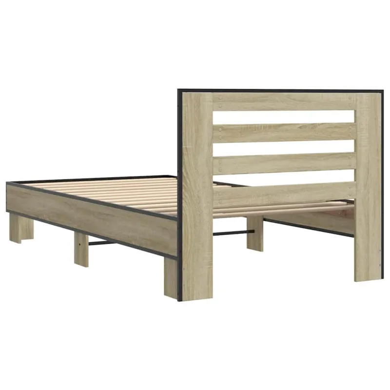 Lovos rėmas, ąžuolo, 75x190cm, apdirbta mediena ir metalas
