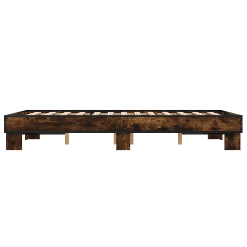 Lovos rėmas, dūminio ąžuolo, 140x200cm, mediena ir metalas