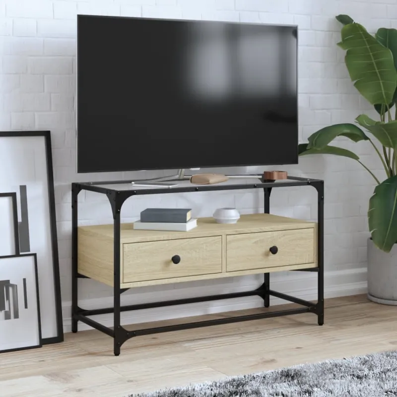 TV spintelė, sonoma ąžuolo, 80x35x51cm, mediena