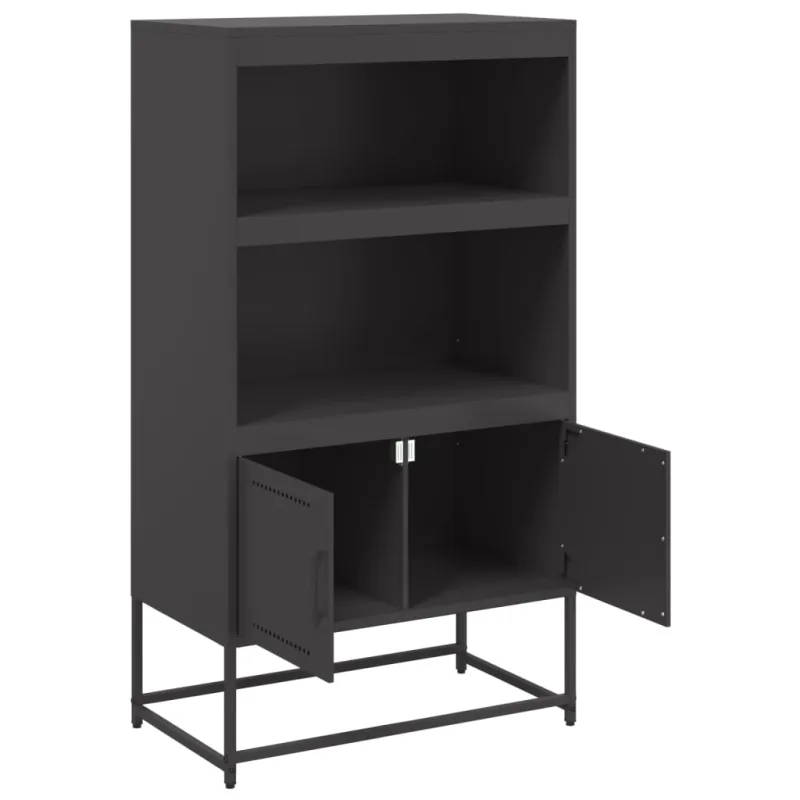 Komoda, juodos spalvos, 68,5x38,5x123,5cm, plienas