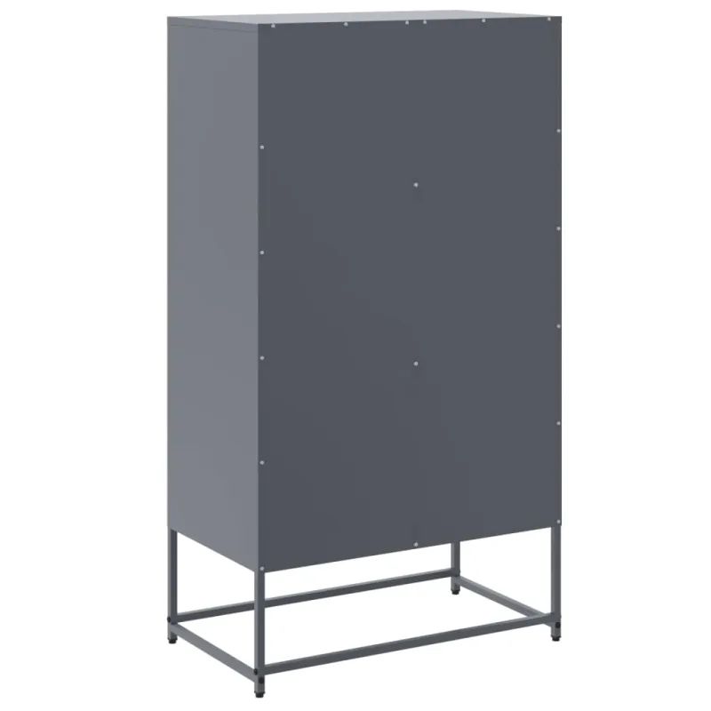 Komoda, antracito spalvos, 68,5x38,5x123,5cm, plienas