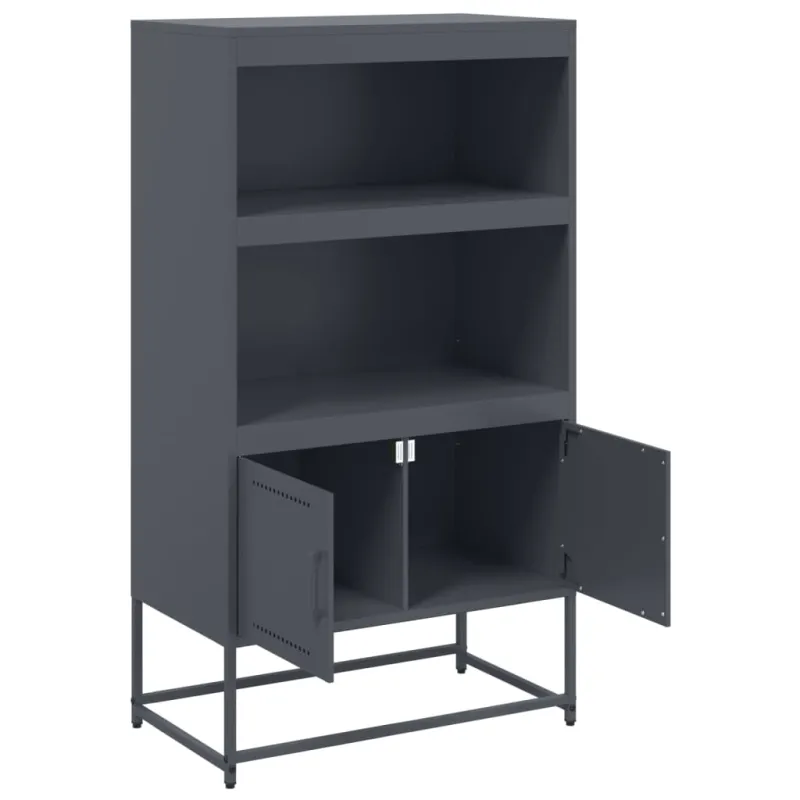 Komoda, antracito spalvos, 68,5x38,5x123,5cm, plienas