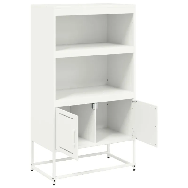 Komoda, baltos spalvos, 68,5x38,5x123,5cm, plienas