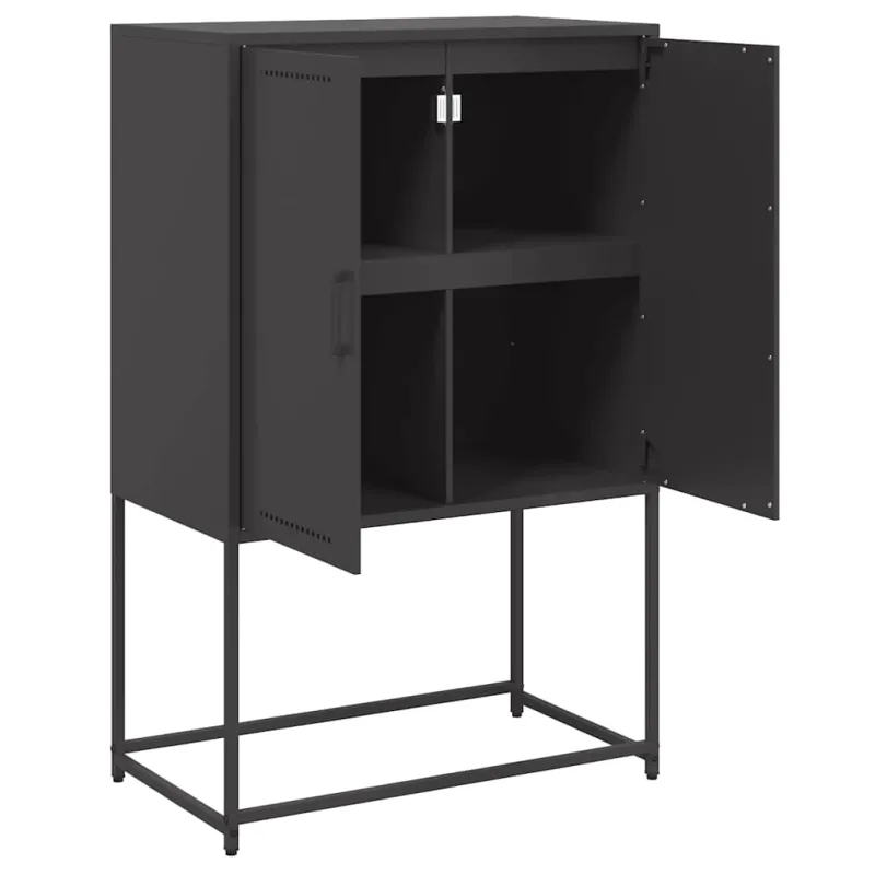 Komoda, juodos spalvos, 68,5x38,5x107cm, plienas