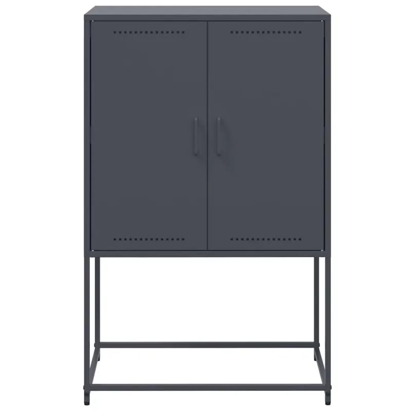 Komoda, antracito spalvos, 68,5x38,5x107cm, plienas