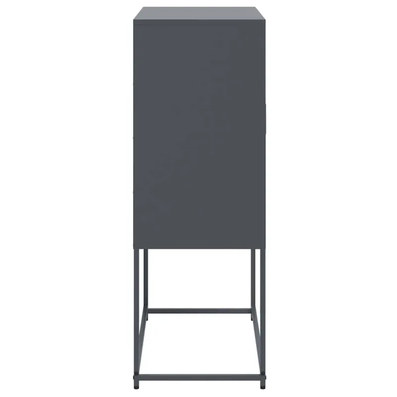 Komoda, antracito spalvos, 68,5x38,5x107cm, plienas