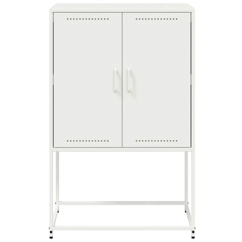 Komoda, baltos spalvos, 68,5x38,5x107cm, plienas