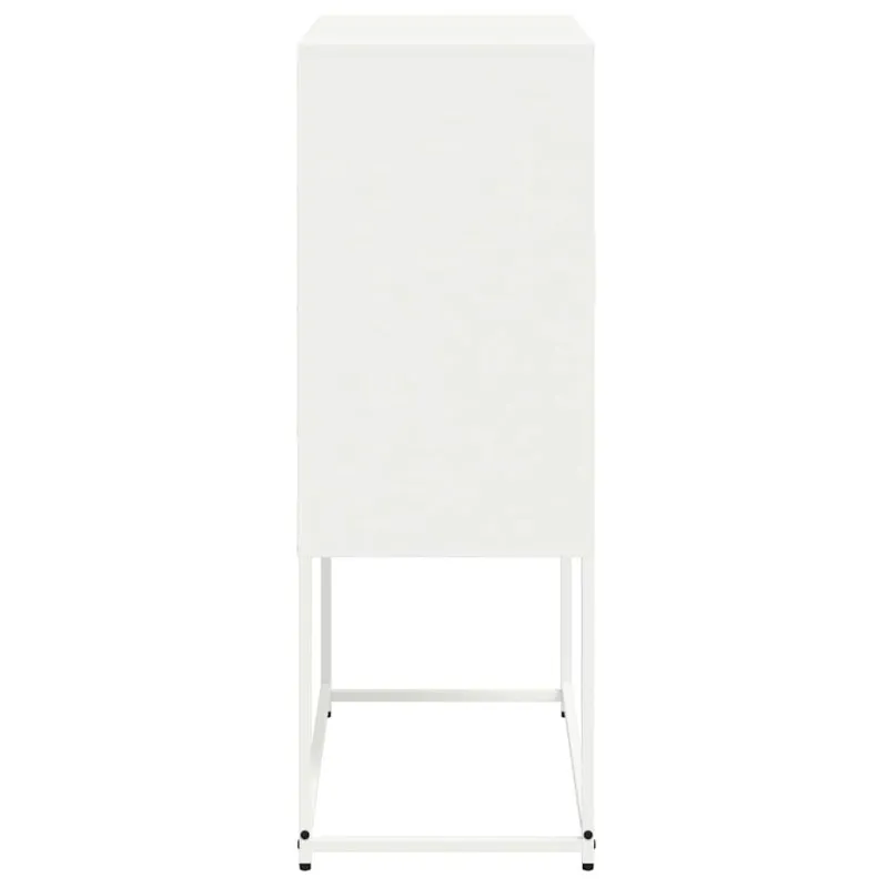 Komoda, baltos spalvos, 68,5x38,5x107cm, plienas