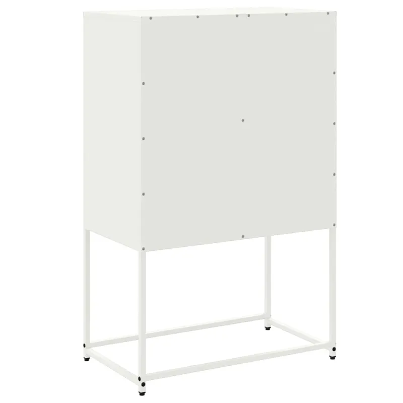 Komoda, baltos spalvos, 68,5x38,5x107cm, plienas