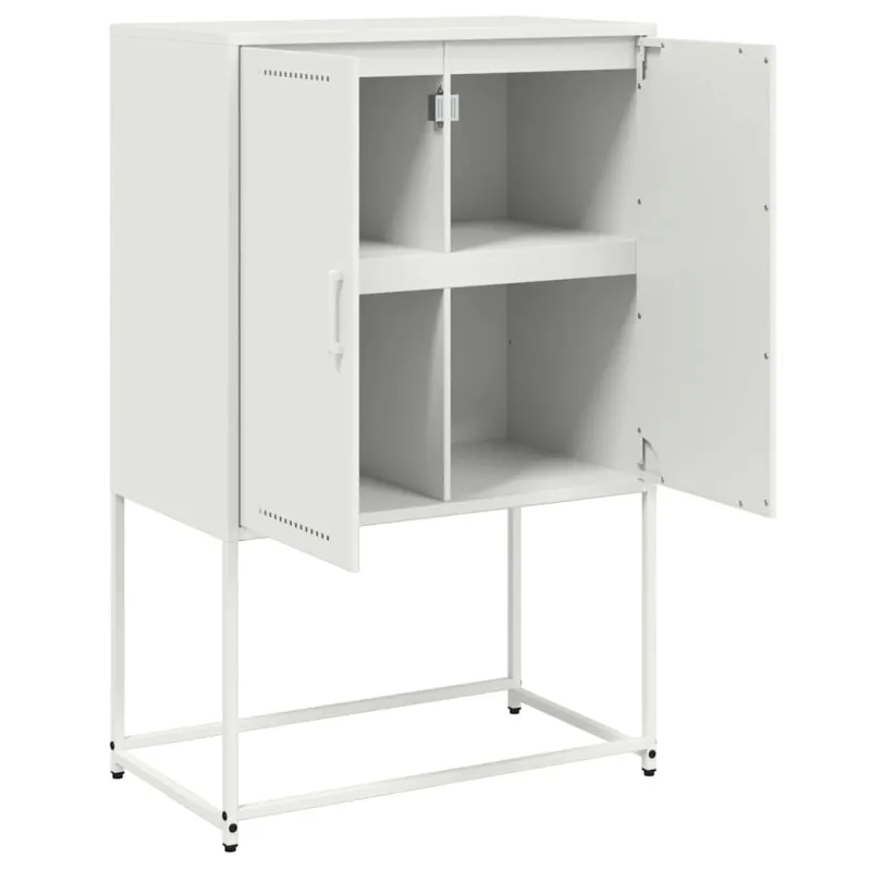 Komoda, baltos spalvos, 68,5x38,5x107cm, plienas