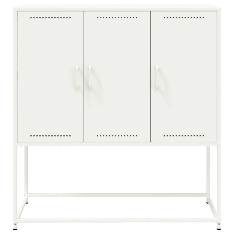 Komoda, baltos spalvos, 100,5x39x107cm, plienas