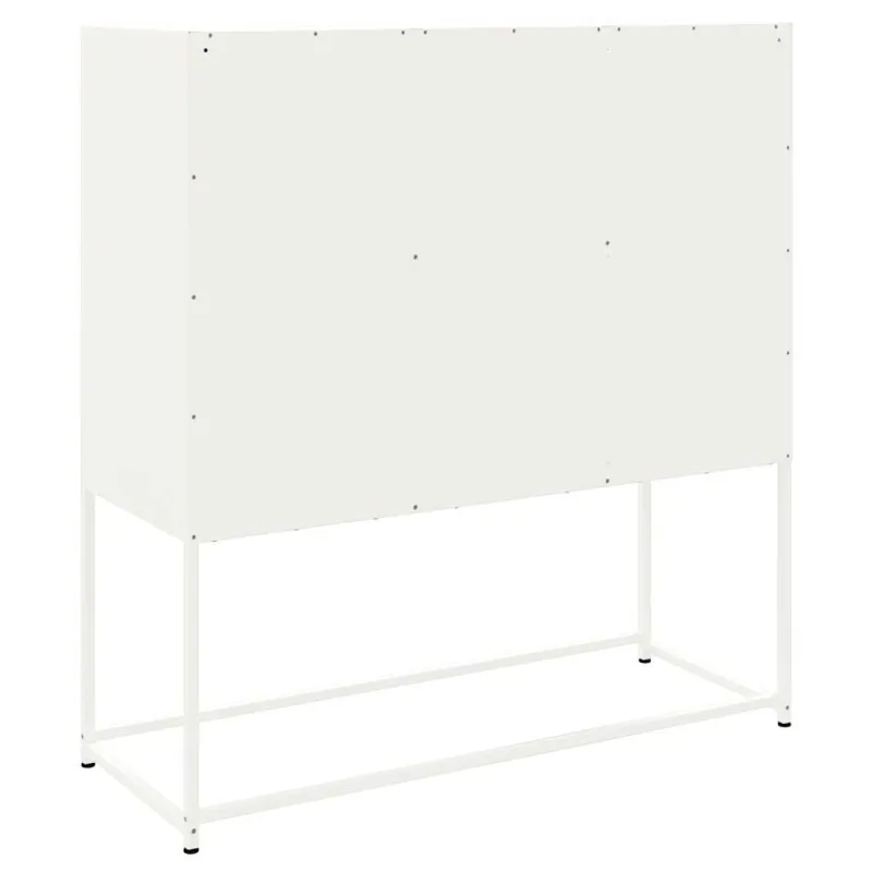 Komoda, baltos spalvos, 100,5x39x107cm, plienas