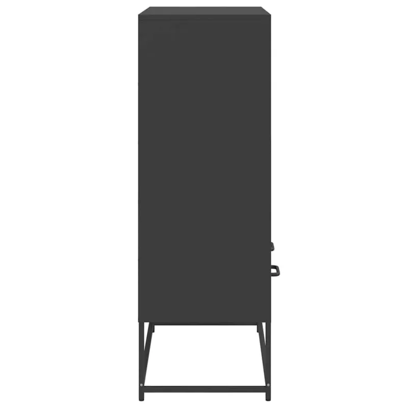 Komoda, juodos, 68x39x111,5 cm, plienas