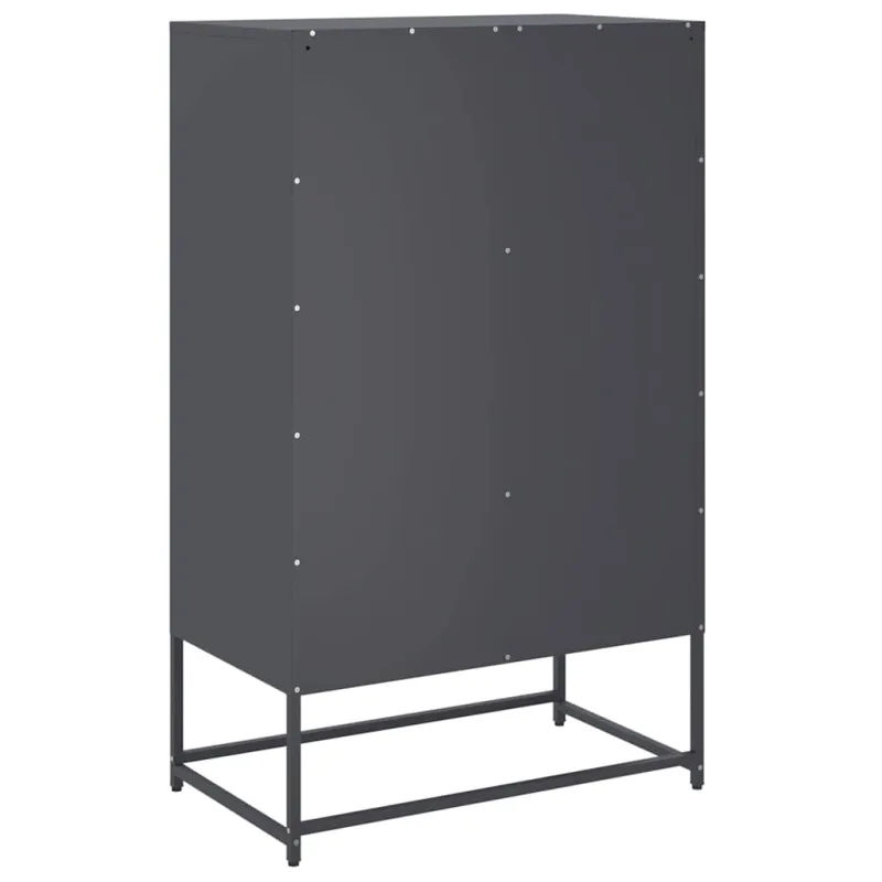 Komoda, antracito, 68x39x111,5 cm, plienas