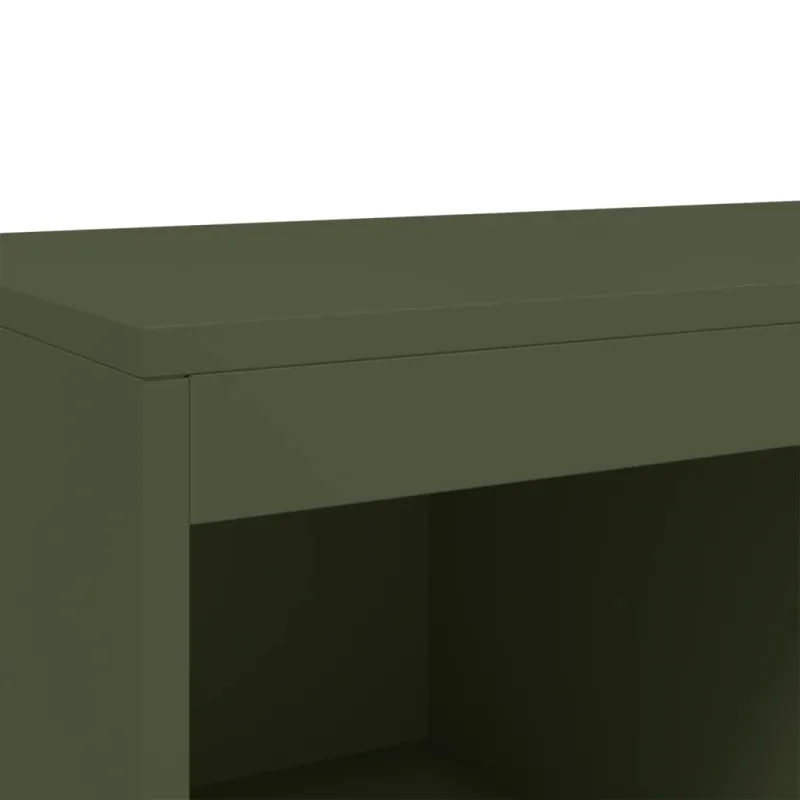 Komoda, alyvuogių žalios spalvos, 68x39x111,5 cm, plienas