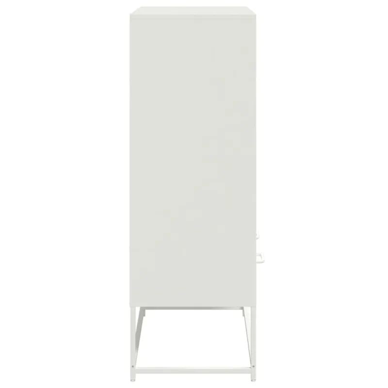 Komoda, baltos spalvos, 68x39x111,5 cm, plienas