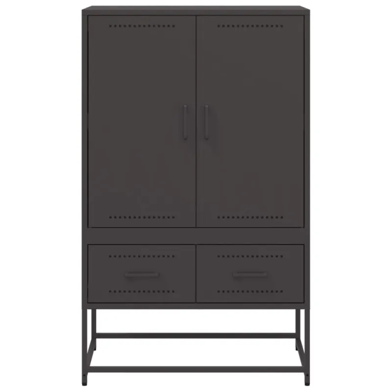 Komoda, juodos, 68x39x111,5 cm, plienas