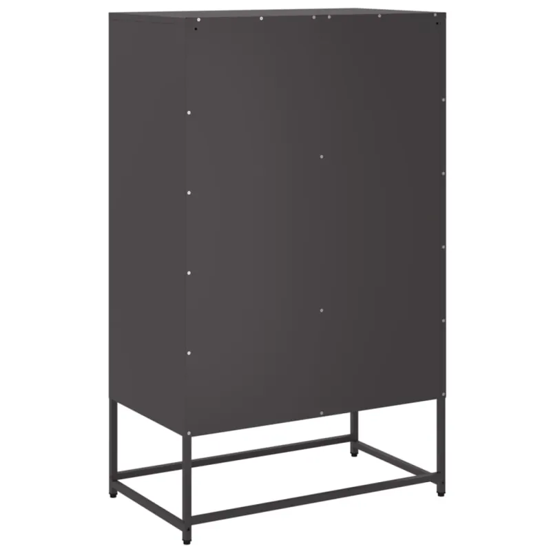 Komoda, juodos, 68x39x111,5 cm, plienas