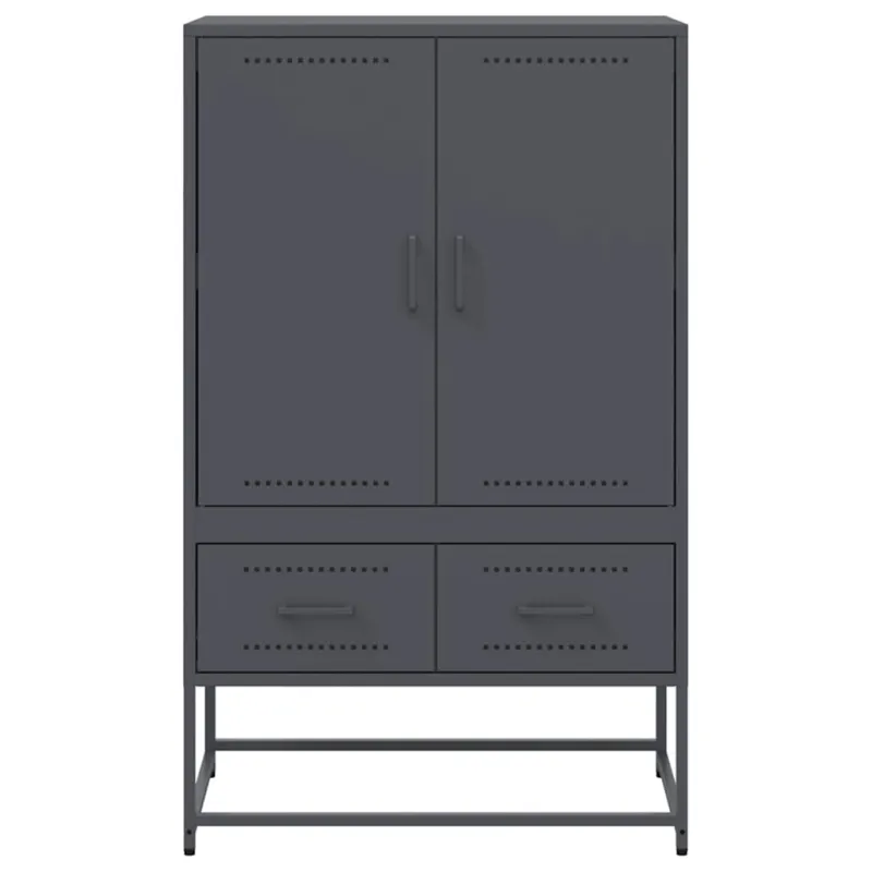 Komoda, antracito, 68x39x111,5 cm, plienas