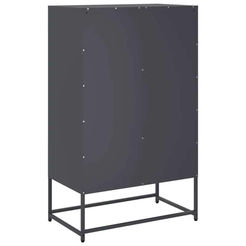 Komoda, antracito, 68x39x111,5 cm, plienas