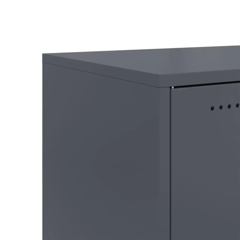 Šoninė spintelė, antracito spalvos, 68x39x72cm, plienas