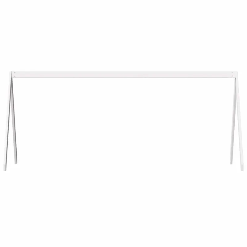 Vaikiškos lovos stogas, baltas, 209x95,5x88cm, pušies masyvas