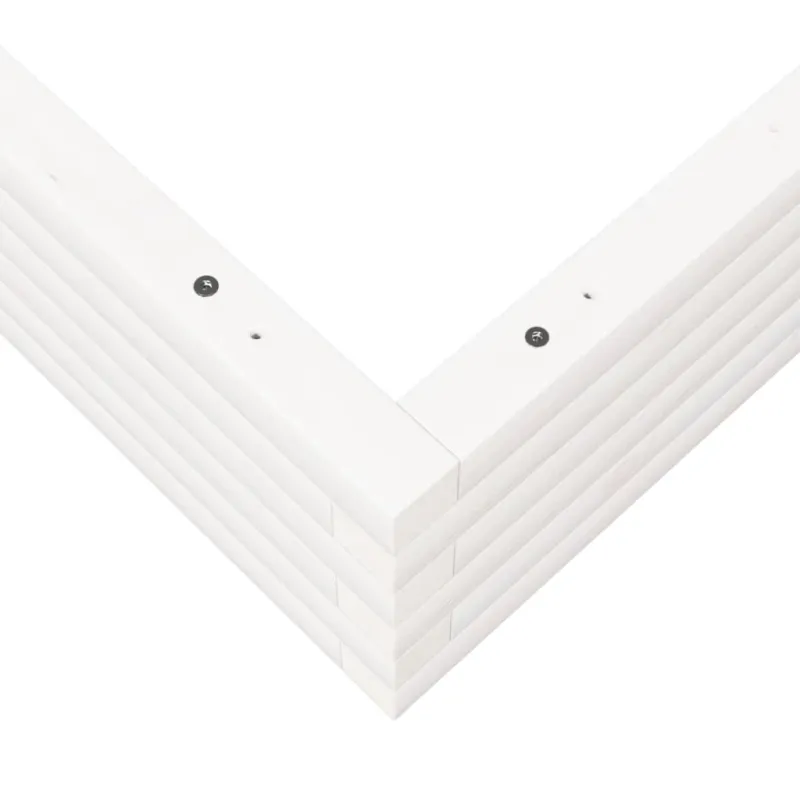 Sodo lovelis, baltas, 90x90x23cm, pušies medienos masyvas