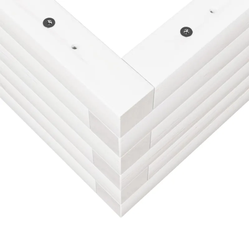 Sodo lovelis, baltas, 70x40x23cm, pušies medienos masyvas
