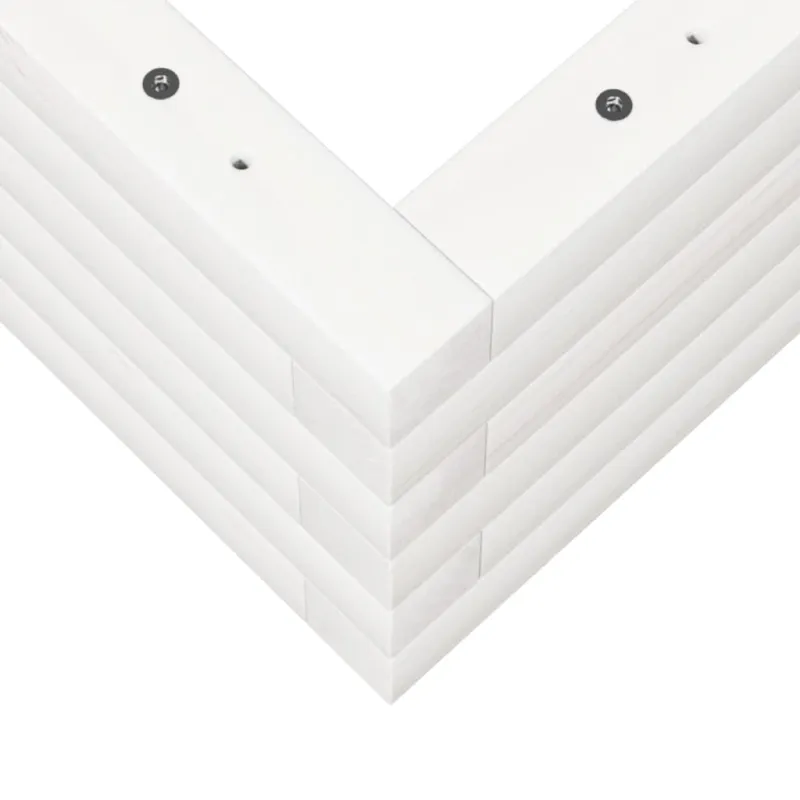 Sodo lovelis, baltas, 110x60x23cm, pušies medienos masyvas