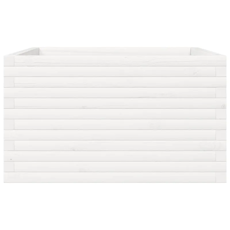 Sodo lovelis, baltas, 80x80x45,5cm, pušies medienos masyvas