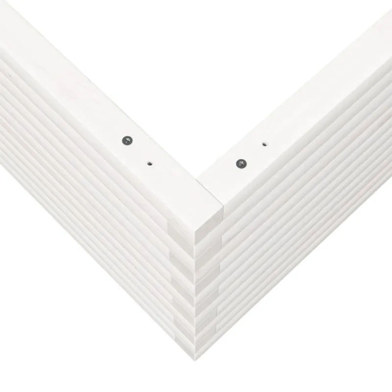 Sodo lovelis, baltas, 80x80x45,5cm, pušies medienos masyvas