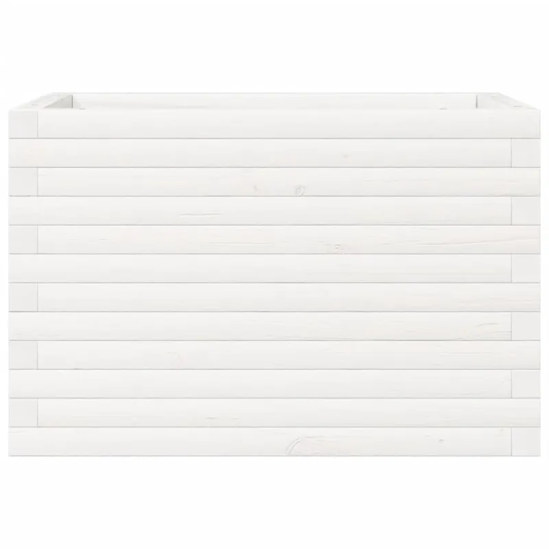 Sodo lovelis, baltas, 70x40x45,5cm, pušies medienos masyvas