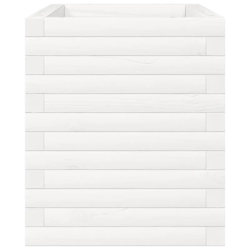 Sodo lovelis, baltas, 70x40x45,5cm, pušies medienos masyvas