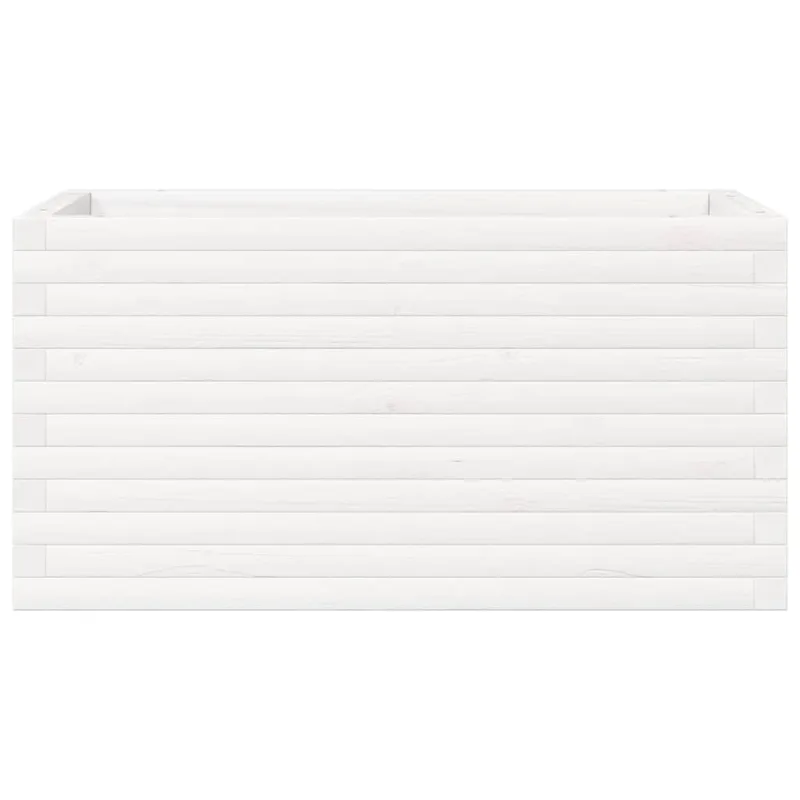 Sodo lovelis, baltas, 90x40x45,5cm, pušies medienos masyvas