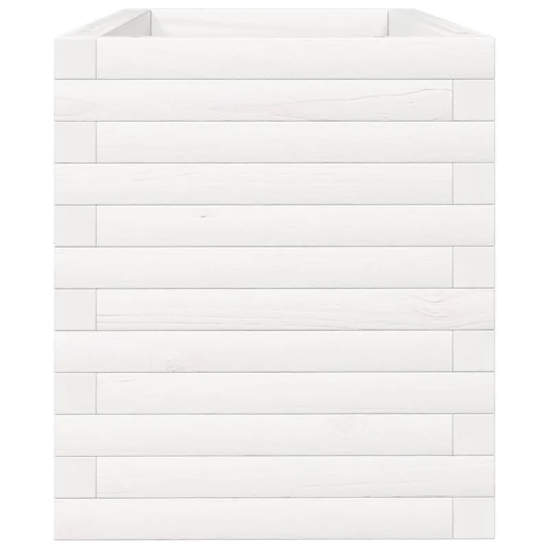 Sodo lovelis, baltas, 90x40x45,5cm, pušies medienos masyvas