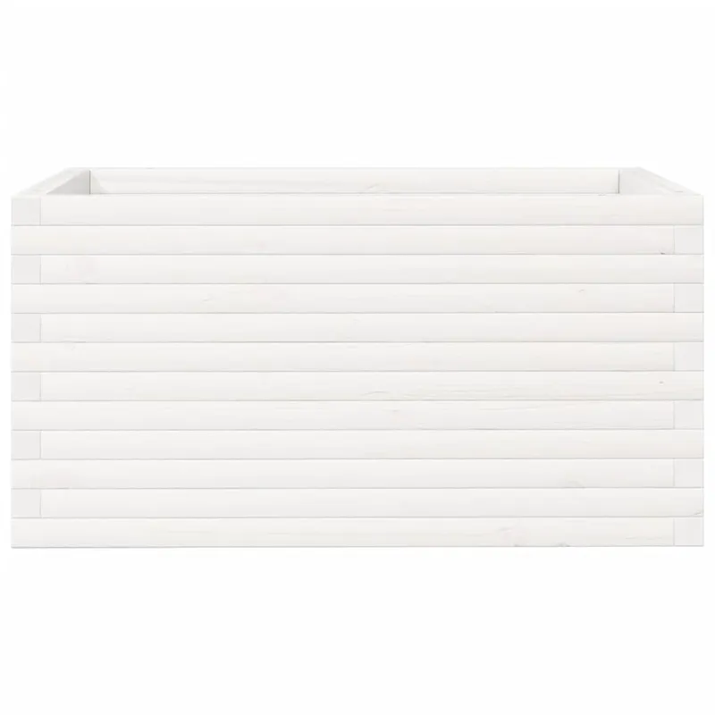 Sodo lovelis, baltas, 90x60x45,5cm, pušies medienos masyvas