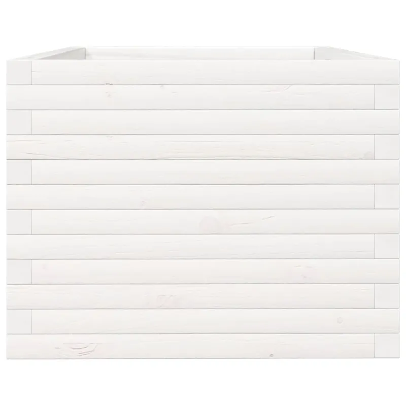Sodo lovelis, baltas, 90x60x45,5cm, pušies medienos masyvas