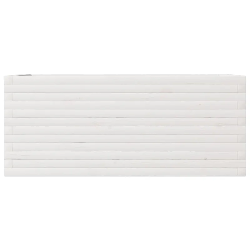 Sodo lovelis, baltas, 110x60x45,5cm, pušies medienos masyvas