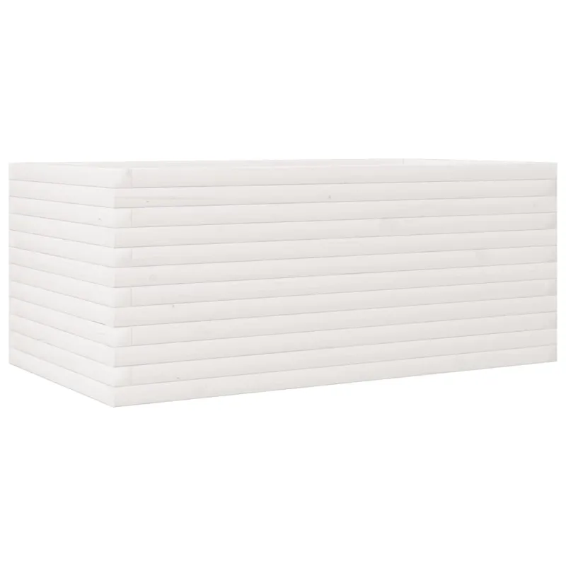 Sodo lovelis, baltas, 110x60x45,5cm, pušies medienos masyvas