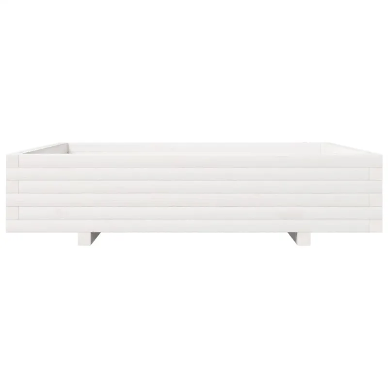Sodo lovelis, baltas, 110x110x26,5cm, pušies medienos masyvas