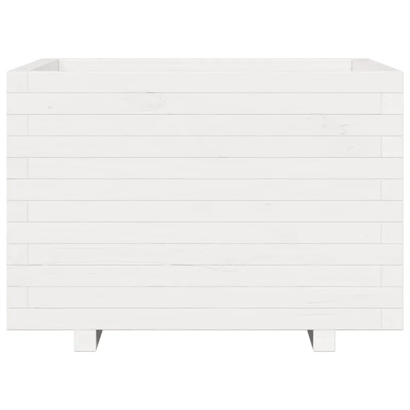 Sodo lovelis, baltas, 70x70x49,5cm, pušies medienos masyvas
