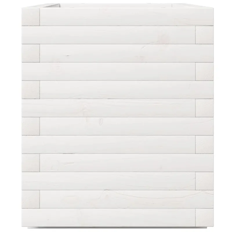 Sodo lovelis, baltas, 70x40x49,5cm, pušies medienos masyvas
