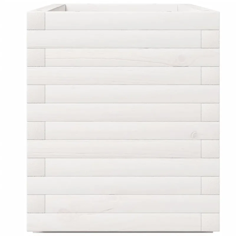 Sodo lovelis, baltas, 90x40x49,5cm, pušies medienos masyvas