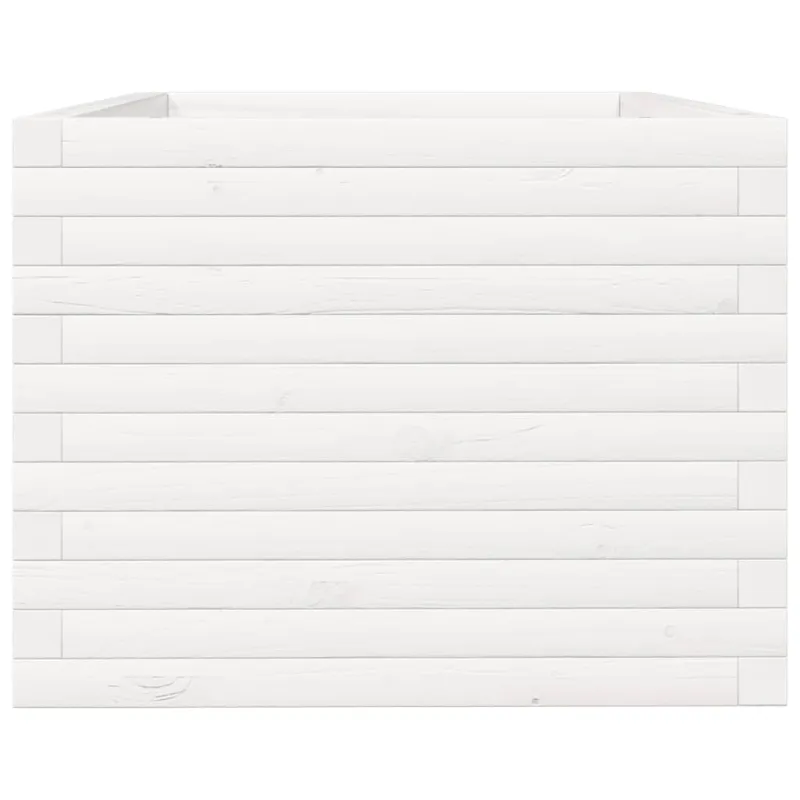 Sodo lovelis, baltas, 90x60x49,5cm, pušies medienos masyvas