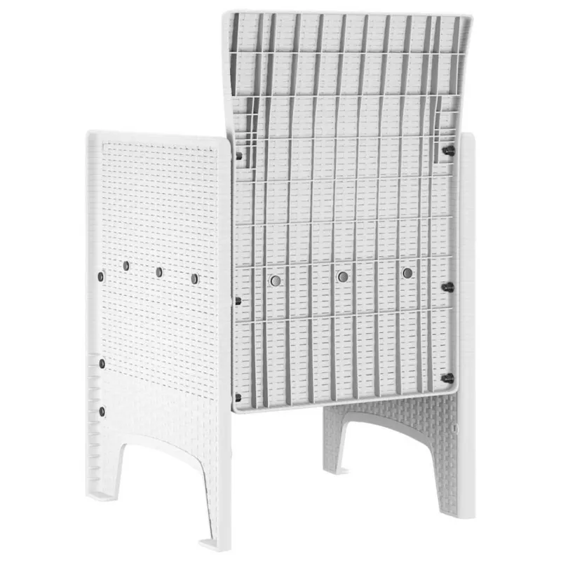 Sodo Kėdė su pagalve 2 pcs Balta 53 x 49 x 85 cm Polipropilenas